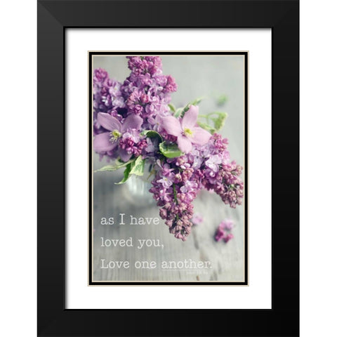 Love One Another Black Modern Wood Framed Art Print with Double Matting by Gardner, Sarah