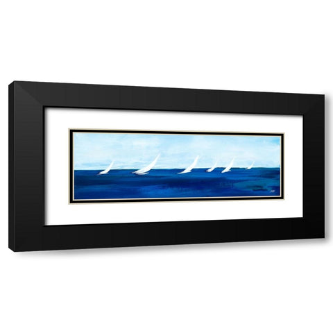 Windjammer Panel I Black Modern Wood Framed Art Print with Double Matting by DeRice, Julie