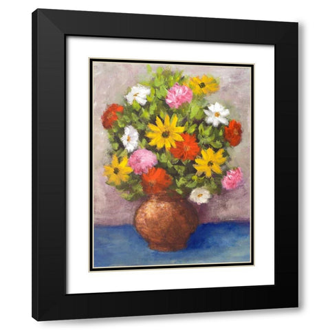 Vase of Beauty II Black Modern Wood Framed Art Print with Double Matting by Johnson, Walt