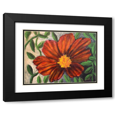 Simple Garden I Black Modern Wood Framed Art Print with Double Matting by Johnson, Walt