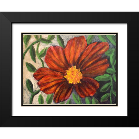 Simple Garden I Black Modern Wood Framed Art Print with Double Matting by Johnson, Walt