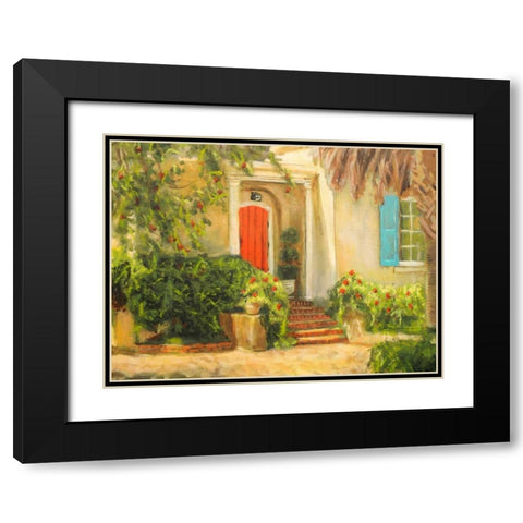 Front Garden Tuscan Dreams I Black Modern Wood Framed Art Print with Double Matting by Johnson, Walt