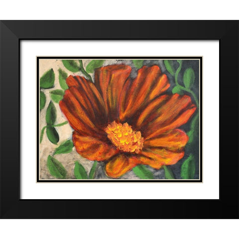 Simple Garden II Black Modern Wood Framed Art Print with Double Matting by Johnson, Walt