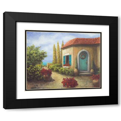 Front Garden Tuscan Dreams II Black Modern Wood Framed Art Print with Double Matting by Johnson, Walt