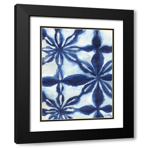 Shibori I Black Modern Wood Framed Art Print with Double Matting by Medley, Elizabeth