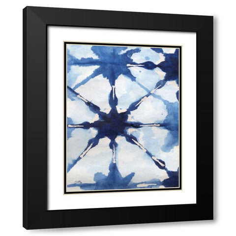 Shibori II Black Modern Wood Framed Art Print with Double Matting by Medley, Elizabeth