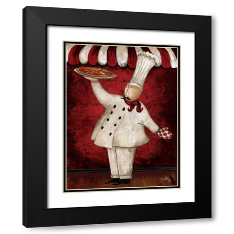 The Gourmets I Black Modern Wood Framed Art Print with Double Matting by Medley, Elizabeth