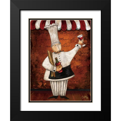 The Gourmets II Black Modern Wood Framed Art Print with Double Matting by Medley, Elizabeth