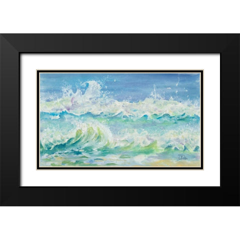 Las Olas Black Modern Wood Framed Art Print with Double Matting by Pinto, Patricia