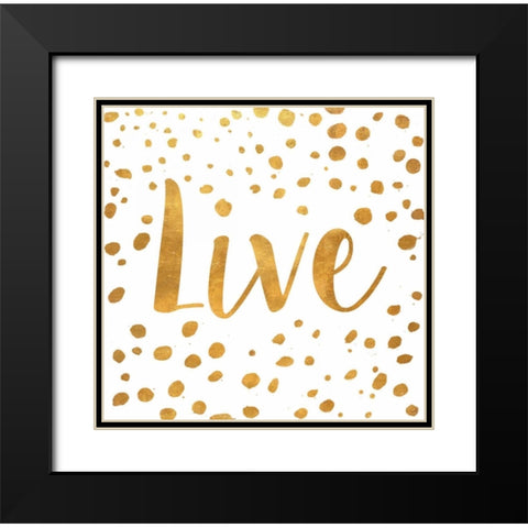 Spotted Gold II Black Modern Wood Framed Art Print with Double Matting by Pinto, Patricia