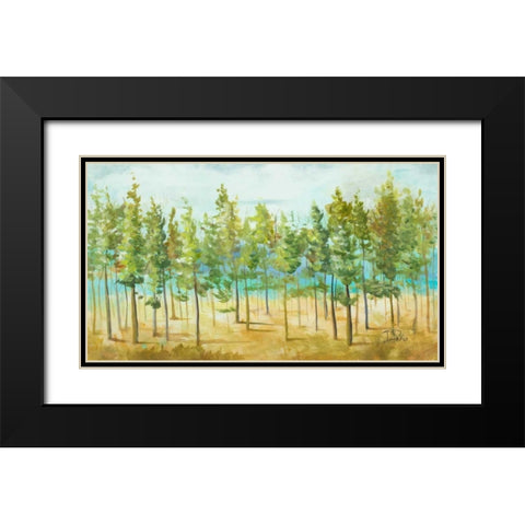 Bosque Verde Black Modern Wood Framed Art Print with Double Matting by Pinto, Patricia