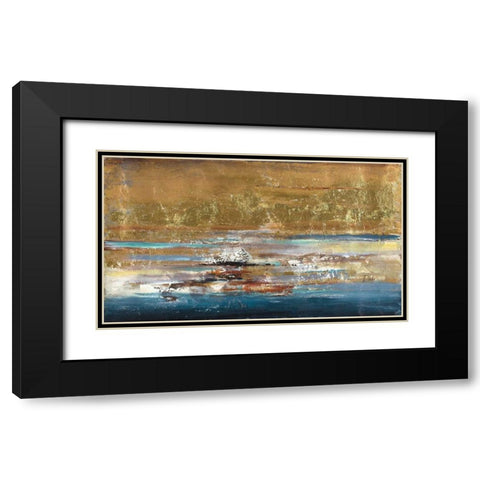 Acuazul Black Modern Wood Framed Art Print with Double Matting by Pinto, Patricia