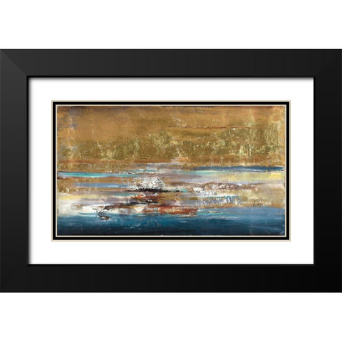 Acuazul Black Modern Wood Framed Art Print with Double Matting by Pinto, Patricia
