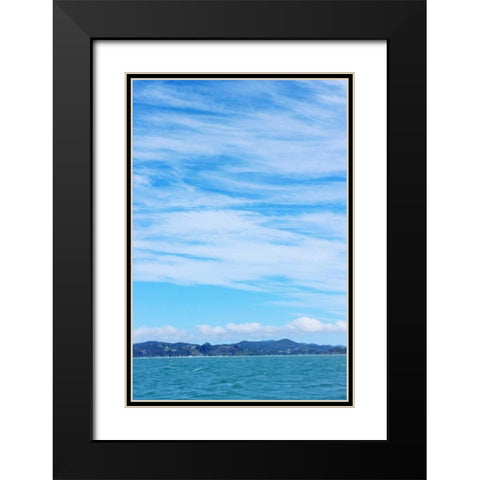 Sky and Water Black Modern Wood Framed Art Print with Double Matting by Coppel, Anna