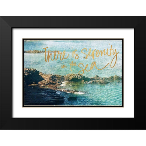 Serenity At The Sea Black Modern Wood Framed Art Print with Double Matting by Coppel, Anna
