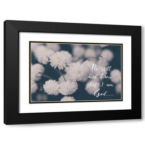 Be Still Black Modern Wood Framed Art Print with Double Matting by Coppel, Anna