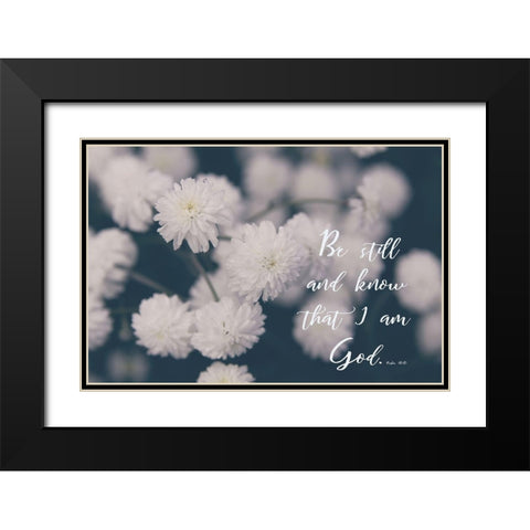 Be Still Black Modern Wood Framed Art Print with Double Matting by Coppel, Anna