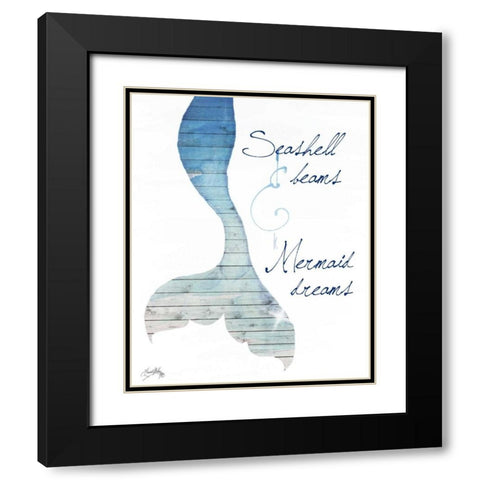 Mermaid Dreams Black Modern Wood Framed Art Print with Double Matting by Medley, Elizabeth