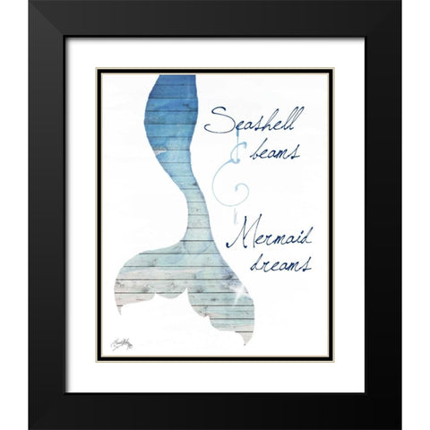 Mermaid Dreams Black Modern Wood Framed Art Print with Double Matting by Medley, Elizabeth