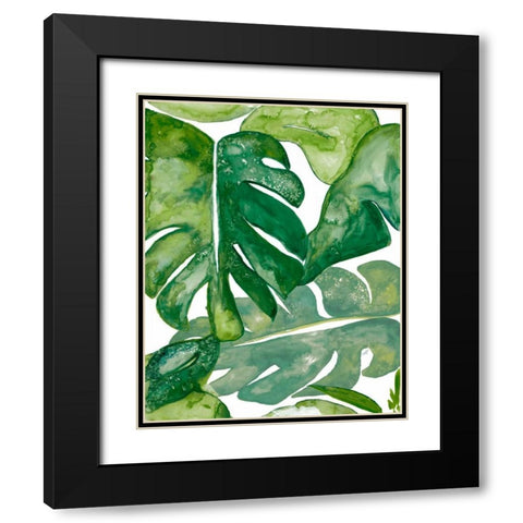 Watercolor Party III Black Modern Wood Framed Art Print with Double Matting by Papa, Kat