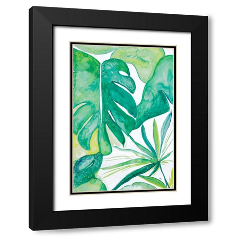 Plant Party I Black Modern Wood Framed Art Print with Double Matting by Papa, Kat