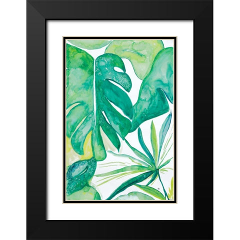 Plant Party I Black Modern Wood Framed Art Print with Double Matting by Papa, Kat