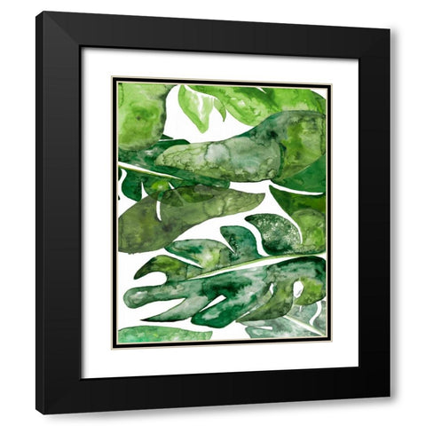 Watercolor Party II Black Modern Wood Framed Art Print with Double Matting by James, Nola