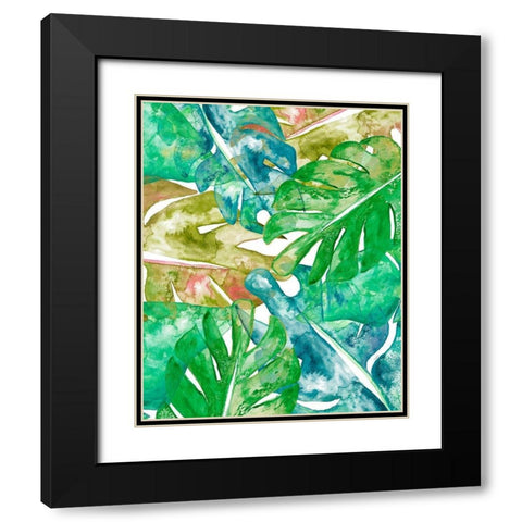 Bed of Leaves I Black Modern Wood Framed Art Print with Double Matting by James, Nola