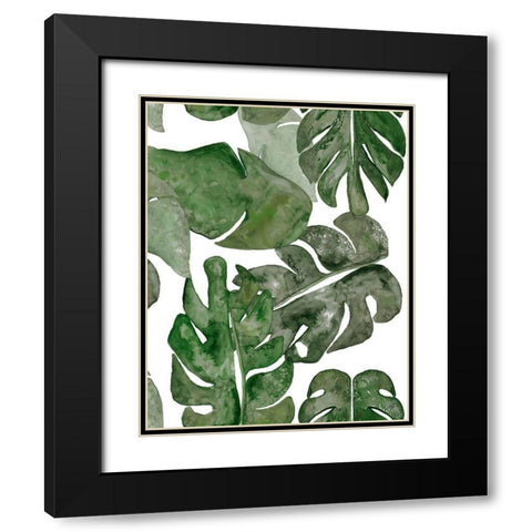Green Plant Party III Black Modern Wood Framed Art Print with Double Matting by Papa, Kat