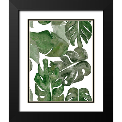 Green Plant Party III Black Modern Wood Framed Art Print with Double Matting by Papa, Kat