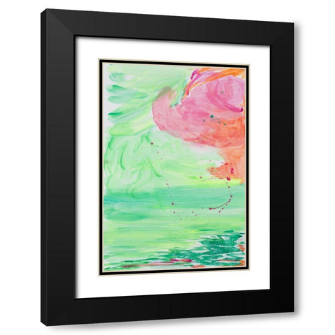 Contempo II Black Modern Wood Framed Art Print with Double Matting by Papa, Kat