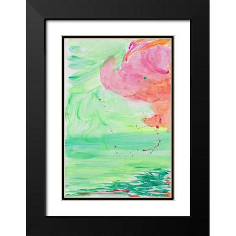 Contempo II Black Modern Wood Framed Art Print with Double Matting by Papa, Kat