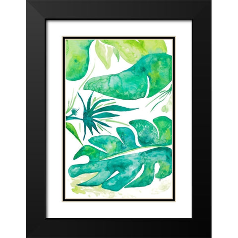 Plant Party II Black Modern Wood Framed Art Print with Double Matting by Papa, Kat