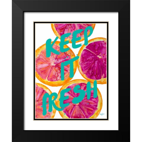 Fresh and Sweet I Black Modern Wood Framed Art Print with Double Matting by James, Nola