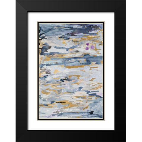Blue Infinity Black Modern Wood Framed Art Print with Double Matting by James, Nola