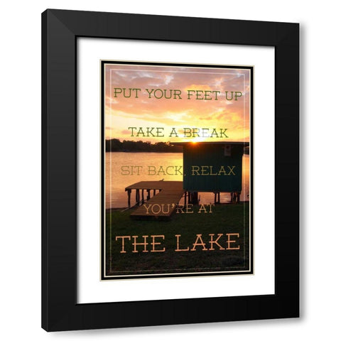 The Lake Black Modern Wood Framed Art Print with Double Matting by Peck, Gail