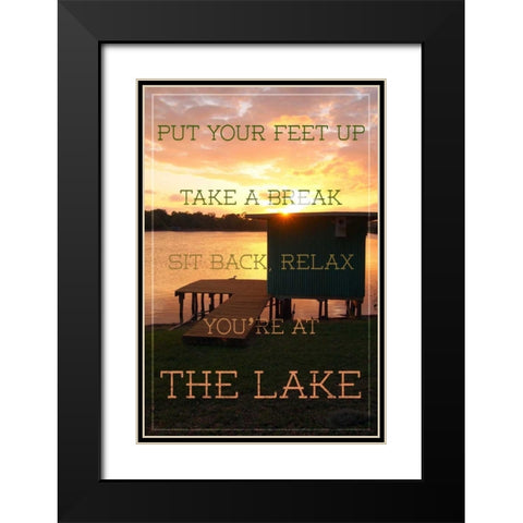 The Lake Black Modern Wood Framed Art Print with Double Matting by Peck, Gail