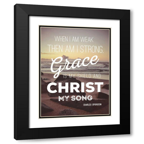 Christ My Song Black Modern Wood Framed Art Print with Double Matting by Peck, Gail