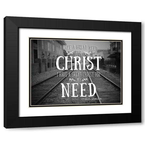 Need Christ Black Modern Wood Framed Art Print with Double Matting by Peck, Gail