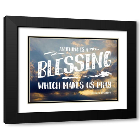 Anything Blessing Black Modern Wood Framed Art Print with Double Matting by Peck, Gail