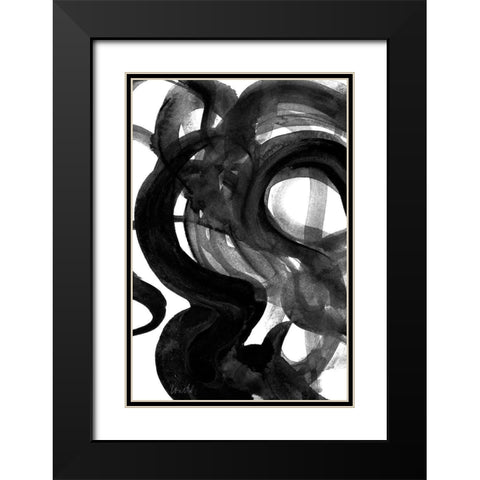 Dark Movement I Black Modern Wood Framed Art Print with Double Matting by Loreth, Lanie