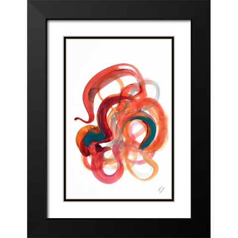 Abstract Movement I Black Modern Wood Framed Art Print with Double Matting by Loreth, Lanie