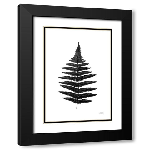 Black Pressed Fern Black Modern Wood Framed Art Print with Double Matting by Pattinian, Merri