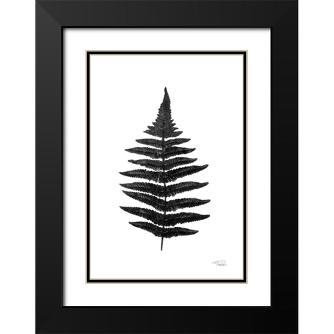 Black Pressed Fern Black Modern Wood Framed Art Print with Double Matting by Pattinian, Merri