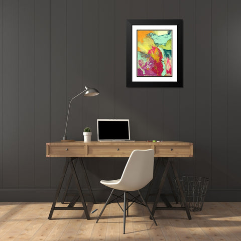 Movement Black Modern Wood Framed Art Print with Double Matting by Maria, Robin