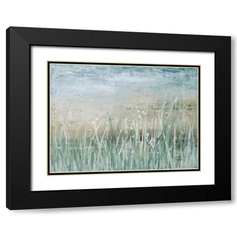 Grass Memories Black Modern Wood Framed Art Print with Double Matting by Pinto, Patricia