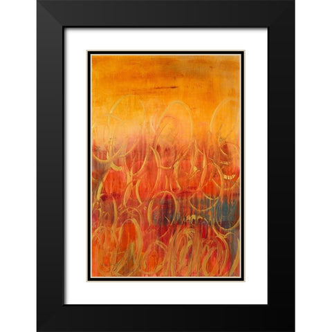 Retrospective I Black Modern Wood Framed Art Print with Double Matting by Loreth, Lanie