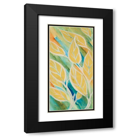 Swaying Leaves II Black Modern Wood Framed Art Print with Double Matting by Loreth, Lanie