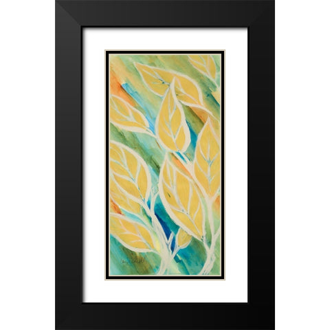 Swaying Leaves II Black Modern Wood Framed Art Print with Double Matting by Loreth, Lanie