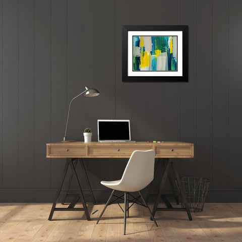 Revealing Teal I Black Modern Wood Framed Art Print with Double Matting by Loreth, Lanie